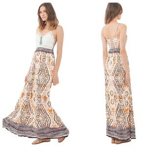 Hale Bob Crochet Irelyn Maxi Dress - XS